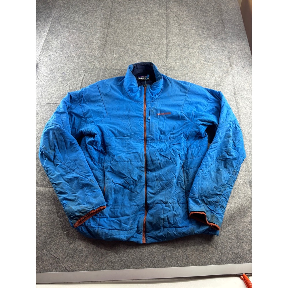 Patagonia Nano-Air Jacket Mens Large‎ Blue Full Zip Insulated Puffer Coat FLAWED